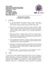 Hrvatska, Parlamentarni izbori, 25. studenog 2007.: Privremeno izvješće 1