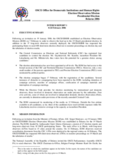 Belarus, Presidential Election, 19 March 2006: Interim Report No. 1