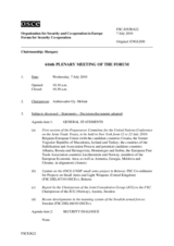 Journal of the 616th Plenary Meeting of the Forum for Security Co-operation