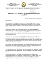 Statement by the Delegation of Azerbaijan in response to the address by the Special Representative of the European Union for the South Caucasus, Ambassador Peter Semneby