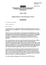 Report to the Permanent Council by the OSCE Representative on Freedom of the Media, 29 July 2010