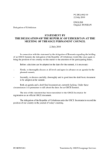 Statement by the Delegation of Uzbekistan on modalities related to an OSCE Summit