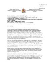 Statement by the Delegation of Canada on the Corfu Interim Report