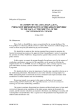 Statement by Delegation of Kyrgyzstan on situation in Kyrgyzstan