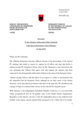 Statement by the Delegation of Albania in response to the address by the Minister for Foreign Affairs of Serbia, Vuk Jeremic