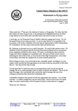 Statement by the Delegation of the United States on situation in Kyrgyzstan