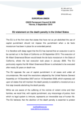 Statement by the Belgian Presidency of the Council of the European Union on the Death penalty in the United States of America