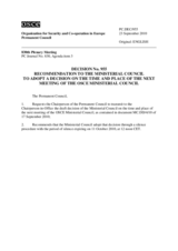 Permanent Council Decision No. 955