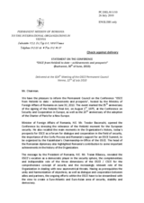 Statement by the Delegation of Romania on the conference entitled "OSCE from Helsinki to date - achievements andprospects," held in Bucharest on 30 June 2010