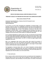 Address by the Secretary General of the Organization of American States, H.E. José Miguel Insulza