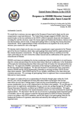 Statement by the Delegation of the United States in response to the report by the Director of the Office for Democratic Institutions and Human Rights, Ambassador Janez Lenarcic