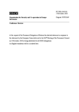 Statement by the Delegation of Belarus in response to the statement by the Belgian Presidency of the Council of the European Union on the working visit of the OSCE Representative on Freedom of the Media to Belarus