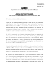 Opening Statement by the OSCE Secretary General