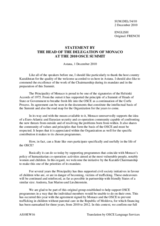 Statement by H.E. Mr. Michel Roger, Minister of State, Monaco