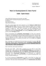 Statement by H.E. Dr. Heinz Fischer, President, Austria