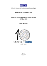 Croatia, Local Elections, 20 May 2001: Final Report