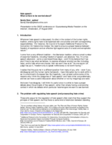 Hate speech: What is there to be worried about? presentation by Sandy Starr, spiked