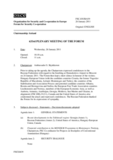 Journal of the 633rd Plenary Meeting of the Forum for Security Co-operation