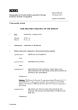 Journal of the 634th Plenary Meeting of the Forum for Security Co-operation