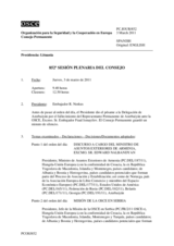 Diario de la 852ª Sesión plenaria del Consejo