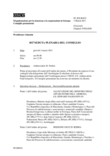 Giornale della 852a Seduta plenaria del Consiglio permanente