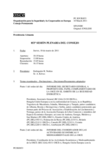 Diario de la 853ª Sesión plenaria del Consejo Permanente