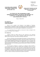 Address by the Minister for Foreign Affairs of Tajikistan, H.E. Hamrokhon Zarifi