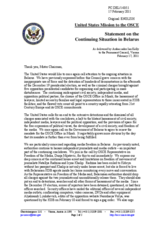 Statement by the Delegation of the United States on the situation in Belarus
