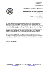 Statement by the United States Mission on Recent Detentions in Moldova