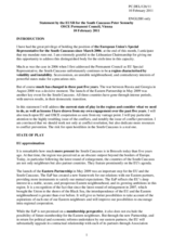 Address by the Special Representative of the European Union for the South Caucasus, H.E. Peter Semneby