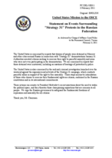 Statement by the Delegation of the United States on the Strategy 31 demonstrations in the Russian Federation