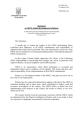 Statement by the Delegation of Ukraine on the OSCE-related developments and the situation in Belarus