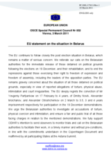 Statement by the Hungarian Presidency of the Council of the European Union on the situation in Belarus