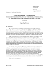 Statement by the delegation of the Russian Federation regarding Belarus