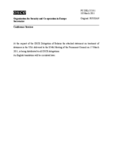 Выступление заместителя Постоянного представителя Республики Беларусь при ОБСЕ Д.Сидоренко oб обращении с заключенными в США