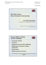 Address by the President of the Republic of Lithuania, H.E. Dalia Grybauskaitė