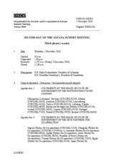 Second day of the Astana Summit Meeting