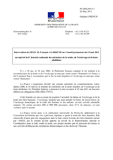 Intervention de SEMA M. François Alabrune au sujet de la 6e Journée nationale des mémoires de la traite, de l’esclavage et de leurs abolitions