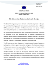 Statement by the Hungarian Presidency of the Council of the European Union on the demonstrations in Georgia