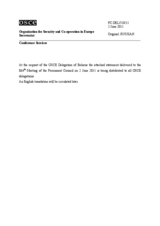 Выступление Постоянного представителя Республики Беларусь при ОБСЕ А.Сычёва - В ответ на заявления ЕС и США