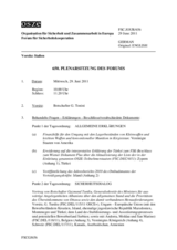 Journal der 650. Plenarsitzung des Forum für Sicherheitskooperation