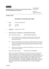 Giornale della 650a Seduta plenaria del Foro di cooperazione per la sicurezza