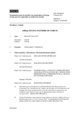 Journal de la 638ème séance plénière du Forum