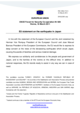 Statement by the Hungarian Presidency of the Council of the European Union  on the earthquake in Japan