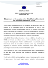 Statement by the Polish Presidency of the Council of the European Union on the United Nations International Day in Support of Victims of Torture, on 26 June 2011