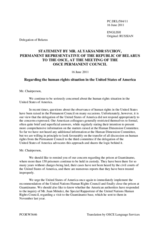 Statement by the Delegation of Belarus on the human rights situation in the United States of America