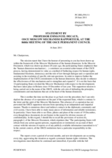 Statement by the OSCE Moscow Mechanism Rapporteur, Professor Emmanuel Decaux 