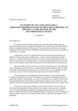 Statement by the Delegation of Kyrgyzstan on the visit of OSCE ambassadors to Central Asia from 3 to 10 April 2011