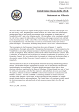 Statement by the Delegation of the United States on Albania