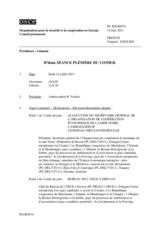 Journal de la 874ème séance plénière du Conseil